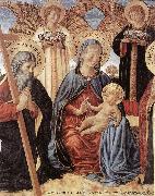 GOZZOLI, Benozzo Madonna and Child between Sts Andrew and Prosper (detail) fg Sweden oil painting reproduction